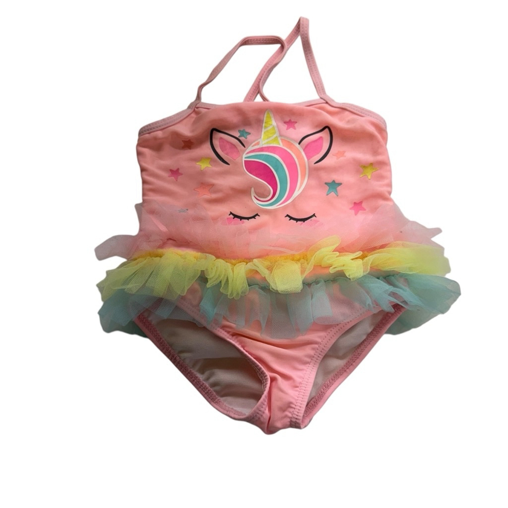 Girls Wonder Nation Swimsuit 18Months Pink Multicolor